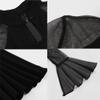 50s Dresses for Women 1950s Vintage Rockabilly Retro Keyhole Mesh A Line Midi Skater Pleated Swing Wedding Bridesmaid Cocktail Party Formal Evening Prom Dress 1940s Dress Black Solid L view 3