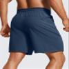 CRZ YOGA Men's Linerless Workout Shorts 7'' - Quick Dry for Running Sports Athletic Gym with Pockets Electric Blue Medium view 2