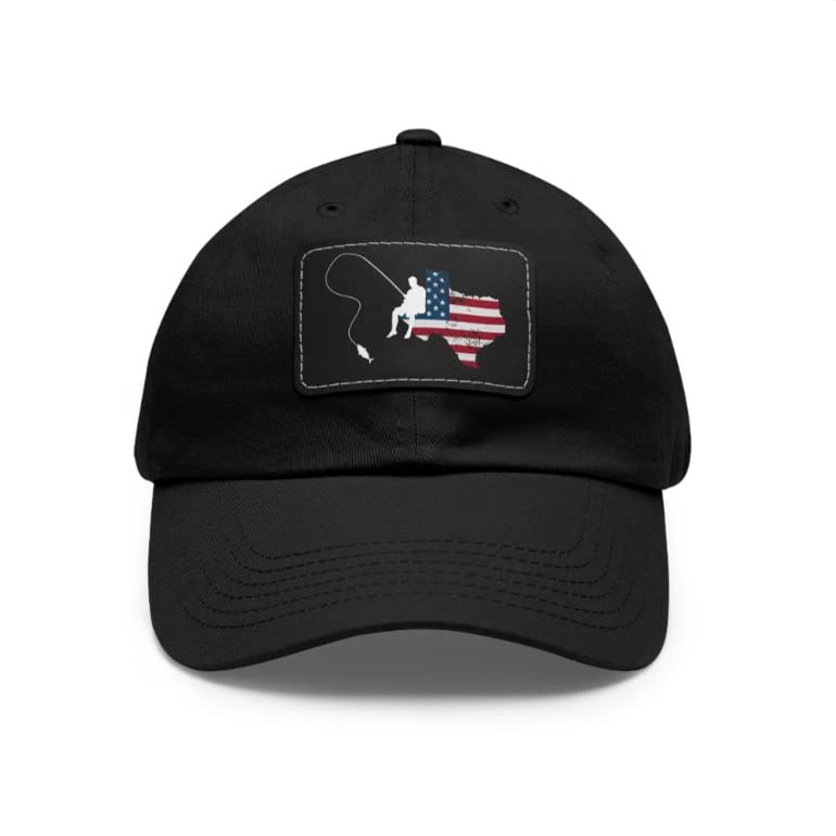 Texas Fishing Dad Hat Retirement Fisherman Angler Fathers Day Texas Pride USA Flag 4th July Patriotic Texas Souvenir (Navy)