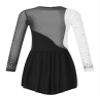 Shinsto Kids Girls Figure Skating Dress Long Sleeves Ballet Dance Skirted Leotards Gymnastics Outfits Black 8 Years view 3