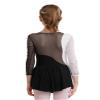Shinsto Kids Girls Figure Skating Dress Long Sleeves Ballet Dance Skirted Leotards Gymnastics Outfits Black 10 Years view 4
