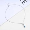 Andelaisi Boho Rhinestone Butterfly Choker Necklace Blue Sapphire Necklace Choker Silver Crystal Butterfly Pendant Necklace Sparkly Cz Butterfly Sapphire Collar Necklace for Women view 3