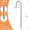 16 inch Rebar Stakes J Hook (10 Pack) - Camping Stakes Heavy Duty - Heavy Duty Rebar Stakes for Chainlink Fence, Sports nets, Camping, Trampolines, Irrigation Pipes and Garden view 2