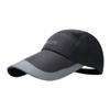Extra Long Brim Mesh Side Baseball Cap for Men Women 4.3" Trucker Snapback Baseball Sun Cap Breathable Mesh Hat Fishing Hat Black view 1