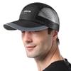 Extra Long Brim Mesh Side Baseball Cap for Men Women 4.3" Trucker Snapback Baseball Sun Cap Breathable Mesh Hat Fishing Hat Black view 2