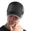 Extra Long Brim Mesh Side Baseball Cap for Men Women 4.3" Trucker Snapback Baseball Sun Cap Breathable Mesh Hat Fishing Hat Black view 3