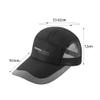 Extra Long Brim Mesh Side Baseball Cap for Men Women 4.3" Trucker Snapback Baseball Sun Cap Breathable Mesh Hat Fishing Hat Black view 4
