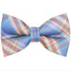 OCIA Mens Plaid Pattern Bow Tie Pre-Tied Bowtie for Men and Boys Blue Orange Yellow view 1