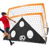 BOHEN 6x4FT Portable Soccer Goal for Kids Backyard with Carry Bag - Easy Folding Lightweight Fun for Outdoor Indoor Training Games for Teen Youth Adult (Orange, 6x4FT, 2 Pack) view 1
