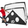 BOHEN 6x4FT Portable Soccer Goal for Kids Backyard with Carry Bag - Easy Folding Lightweight Fun for Outdoor Indoor Training Games for Teen Youth Adult (Black, 6x4FT, 2 Pack) view 1