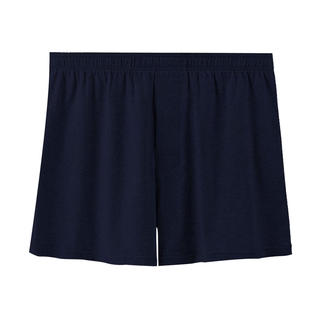 JEsilunmaMY Mens Plus Size Cotton Pajama Shorts Soft Breathable Lounge Sleep Underwear Solid Color Stretch Boxer Briefs (Blue-1PC,3X-Large)