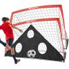 BOHEN 6x4FT Portable Soccer Goal for Kids Backyard with Carry Bag - Easy Folding Lightweight Fun for Outdoor Indoor Training Games for Teen Youth Adult (Red, 6x4FT, 2 Pack) view 1