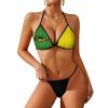 TAIZIYEAH Jamaica Flag Women's Swimsuit Swimwear Bikini 2 Piece Sets Bathing Suit Swimsuits Set Party XS view 1