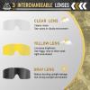 VOZAPOW Airsoft Goggles Anti Fog with ANSI Z87.1 Certified, Safety Goggles Impact Resistant, Tactical Shooting Glasses view 4