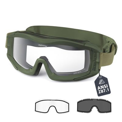 VOZAPOW Airsoft Goggles Anti Fog with ANSI Z87.1 Certified, Safety Goggles Impact Resistant, Tactical Shooting Glasses