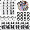 Tudomro 148 Pcs Volleyball Gifts for Women 12 Set Volleyball Party Favors Include Drawstring Backpack, Cosmetic Bag, Scrunchies Hair, Bracelets, Stickers for Birthday view 1