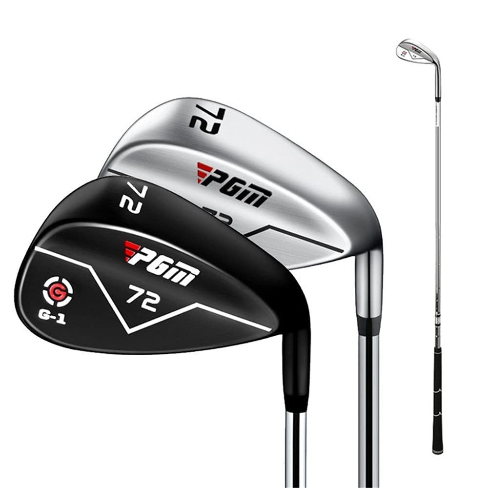 72 Degrees Sand Bar Design Golf Wedge with CNC Textured Steel Shaft - Golf Club Wedges Perfect for Mens Womens (72 Degree- Silver)