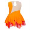 YiZYiF Kids Girls Rhinestone Sleeveless Figure Ice Skating Dress Roller Skating Dance Dresses Competition Costume Dancewear Orange 12 Years view 2