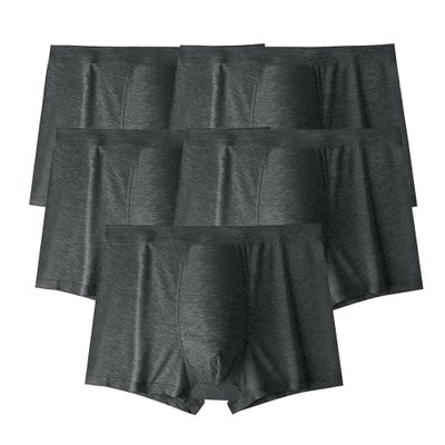JEKE-DG Men's Trunk Boxer Briefs Moisture-Wicking Underwear Ultra Soft Comfy Breathable Trunks Multipack (3X-Large,Gray 20-5PC)