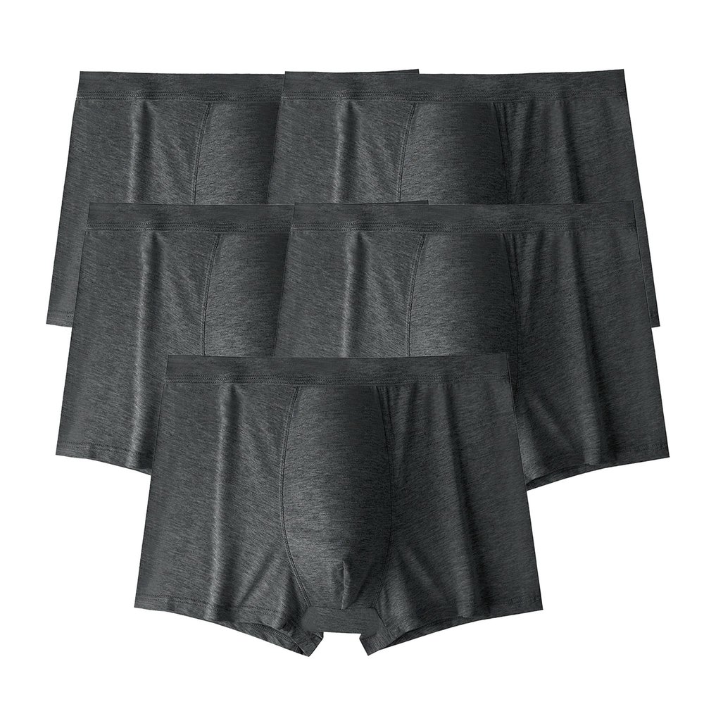 JEKE-DG Men's Trunk Boxer Briefs Moisture-Wicking Underwear Ultra Soft Comfy Breathable Trunks Multipack (3X-Large,Gray 20-5PC)