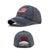 Women Men Washed Distressed Sun Hat Unisex USA Flag Embroidery Baseball Cap Adjustable Hip Hop Trucker Hat (Navy, One Size) view 3
