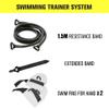 Dryland Powercord with Paddles,Swimming Arm Strength Trainer, Professional Freestyle Swimming Resistance Exercise Bands Set view 2