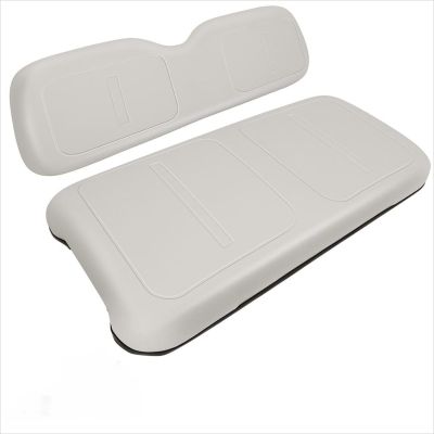 ILVGOLF Replacement Cushions for EZGO TXT Golf Cart - Front Bottom Seat Assembly, Dedicated for Front Row Seats, Milky White, 2 Piece Set