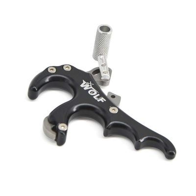 ZSHJGJR Archery Compound Bow Release Aid Thumb Bow Release Trigger 4 Fingers for Compound Bow Accessory (Black)