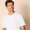 Amazon Essentials Men's Slim-Fit Short-Sleeve Pique Henley Shirt, Pack of 2, White, X-Large view 4
