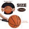 Wettarn 6 Pack Rubber Training Basketball with Pump Size 7, 29.5 Inch Street Ball for Teens Adults Indoor and Outdoor Gym Training Competition Basketball Games(Orange) view 3