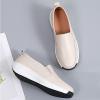 Spring and Autumn Women's Shoes Slip On Lazy Shoes Non Slip Cow Rib Soft Sole Casual Fashion Shoes Size 8w Womens Heels (Beige, 6.5) view 3