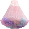 YYKSYDPT Adult 3-Layered Puffy Tutu Elastic Waist Tulle Skirt Fluffy Party Cosplay Princess Costume Ballet Dance Underskirt (Colorful) view 1