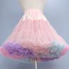 YYKSYDPT Adult 3-Layered Puffy Tutu Elastic Waist Tulle Skirt Fluffy Party Cosplay Princess Costume Ballet Dance Underskirt (Colorful) view 2