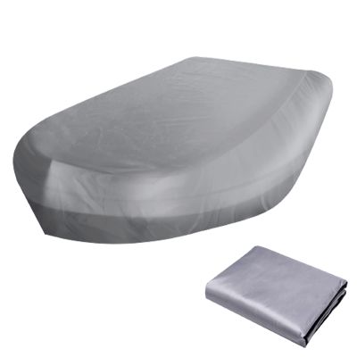 Kayak Rubber Boat Cover Waterproof UV Sun Dust Protection Inflatable Boat Dinghy Cover Storage Fit 12-17ft Boat Protection Cover (Gray, M(Length420cm))
