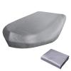 Kayak Rubber Boat Cover Waterproof UV Sun Dust Protection Inflatable Boat Dinghy Cover Storage Fit 12-17ft Boat Protection Cover (Gray, M(Length420cm)) view 1