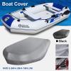 Kayak Rubber Boat Cover Waterproof UV Sun Dust Protection Inflatable Boat Dinghy Cover Storage Fit 12-17ft Boat Protection Cover (Gray, M(Length420cm)) view 3