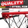 RUNBOW Indoor Mini Basketball Hoops Backboard with Powerful Suction Cups,Wall Mounted Door Basketball Hoops,Toys with Balls Gifts for Kids Boys Teens (43x30CM Black-White with Scorer) view 2