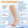 3 Pack Plus Size Open Toe Compression Socks for Women & Men Wide Calf, Toeless Knee High Stockings for Circulation Support, Black White Nude 4X-Large view 4