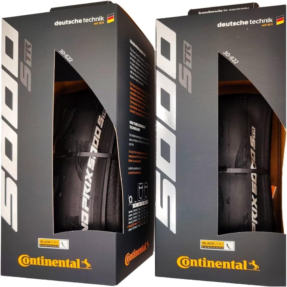 Continental Grand Prix 5000 S TR Tire - 700 x 30, Tubeless, Folding, Black, BlackChili, Vectran Breaker, LazerGrip, ACT - Lightweight and Durable Tubeless Road Tire