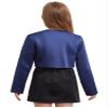YiZYiF Kids Girls Long Sleeves Satin Bolero Shrug Flower Girl Dress Coat Jacket Party Cover up Navy Blue 4 Years view 4
