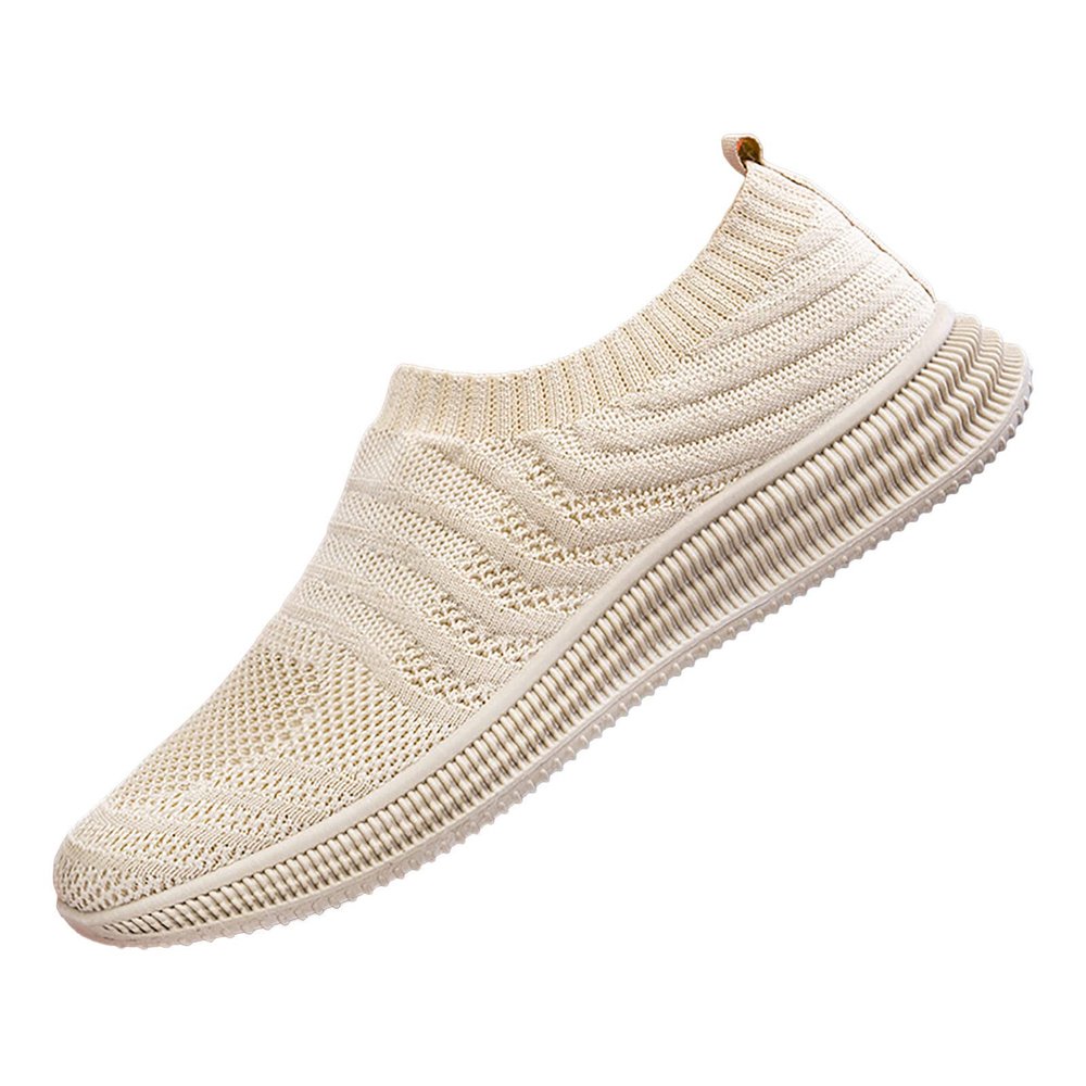 CsgrFagr Men's Casual Shoes 2023 Spring and Summer New Fly Woven Mesh Breathable Fashion Walking Mens Sneaker Slippers Size 14 (White, 9)