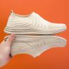 CsgrFagr Men's Casual Shoes 2023 Spring and Summer New Fly Woven Mesh Breathable Fashion Walking Mens Sneaker Slippers Size 14 (White, 9) view 4