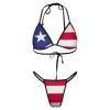 Fattyeery Women Bikini Set Puerto Rico Flag Two Piece Swimsuit Swimwear Bathing Suit Tankini Swimsuit Set XL view 4