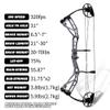 Compound Bow - Hunting & Target Archery Bows, up to IBO 320FPS Speed, Limb Made in USA, Draw Weight 30-70 lbs Adjustable, Draw Length 21-30", Package with Compound Bows Bag (Grey) view 2