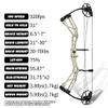 Compound Bow - Hunting & Target Archery Bows, up to IBO 320FPS Speed, Limb Made in USA, Draw Weight 30-70 lbs Adjustable, Draw Length 21-30", Package with Compound Bows Bag (Silver) view 2
