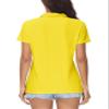 MAGCOMSEN Women's Polo Shirt Short Sleeve Golf Top UPF 50+ Collared Shirt Workout Running Tee Dry Fit Tennis Yellow 2XL view 2