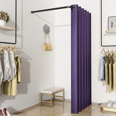 IMPREC Fitting Room, L-Dressing Room for Privacy Protection Portable Changing Room,Suitable for Shopping Mall Office Clothing Store Boutique Cloakroom (Color : Purple, Size : 80x80cm)