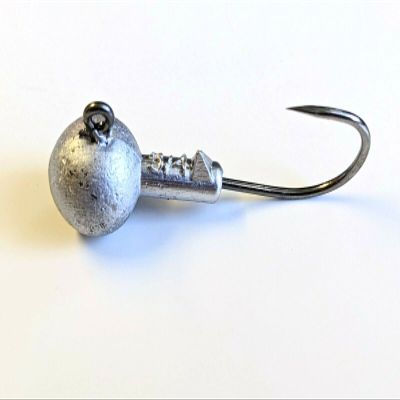 100 Unpainted Freshwater Ball Jig Head Walleye Bass Lure Ultra Point Hook 1/4oz