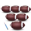jiaonun 6 Pack Youth Size Football Junior Size Football Inflatable with Pump, Size 6 Footballs 10.5 inch, American Football, Composite Leather view 1