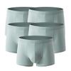 JEsilunmaMY Mens Solid Color Cotton Boxer Trunks Plus Size Mid Waist Underwear with Pouch Moisture-Wicking Boxer Briefs (Green-5PC,6X-Large) view 1
